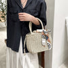 Woven Portable Women's Fashion Small  And Simple Small Square Bag