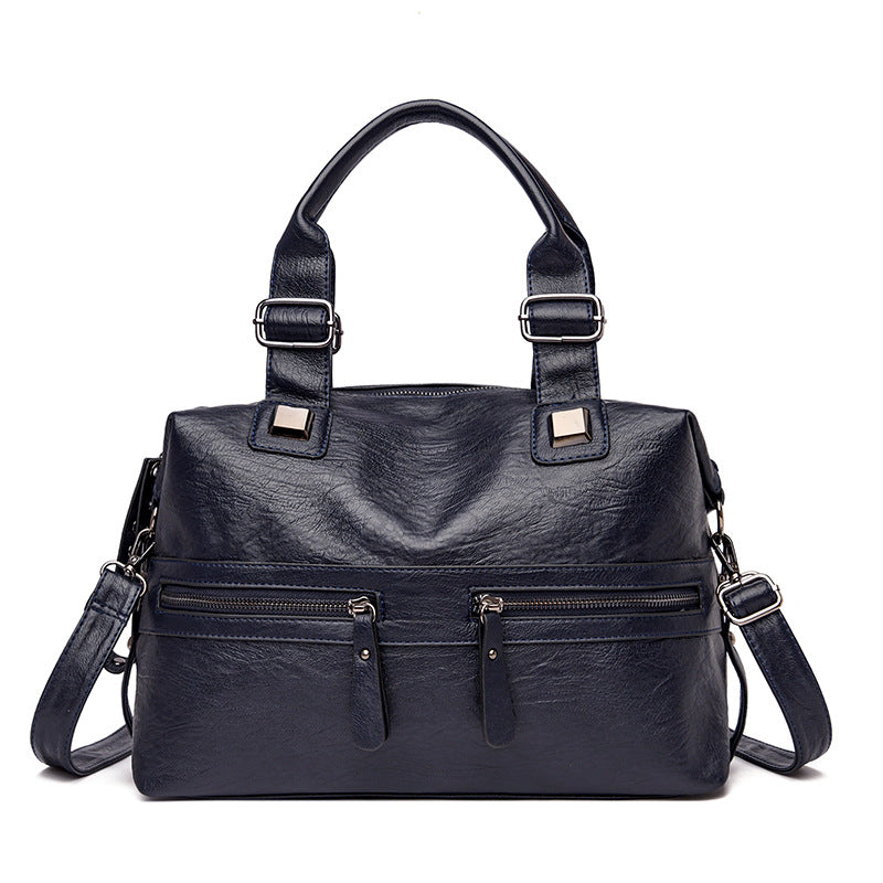 Simple Soft Leather Portable Casual One-shoulder Messenger Bag