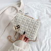 Chain Small Square Texture Messenger Bag Female All-match Ins Female