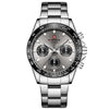 Men's Business Steel Band Water Resistant Quartz Watch