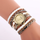 Women Casual Snake Print Braided Leather Strap Bracelet Watch