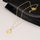Women Fashion Simple Titanium Steel Peach Blossom Mark Fire Lacquer Necklace