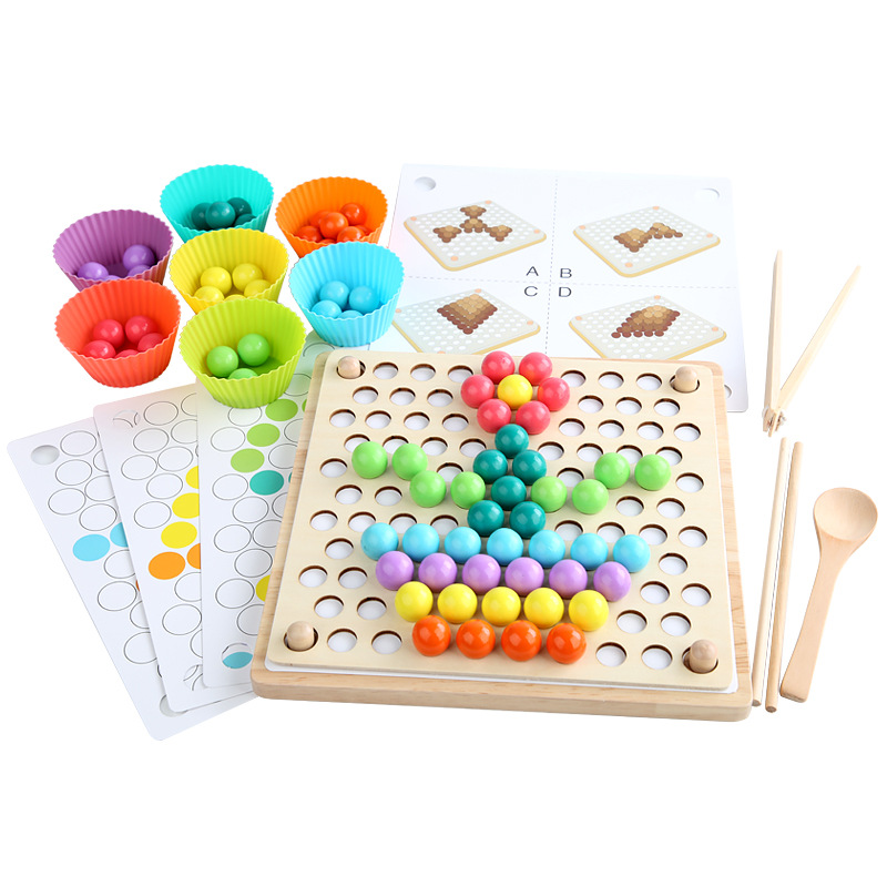 Kids Creative Disillusioned Bead 2-In-1 Interactive Puzzle Toy