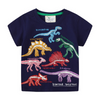 Kids Boys Casual Round Neck Short Sleeve Dinosaur Pattern T-Shirt