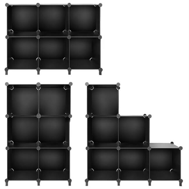 6 Compartments Simple Combination Iron Mesh Folding Storage Closet