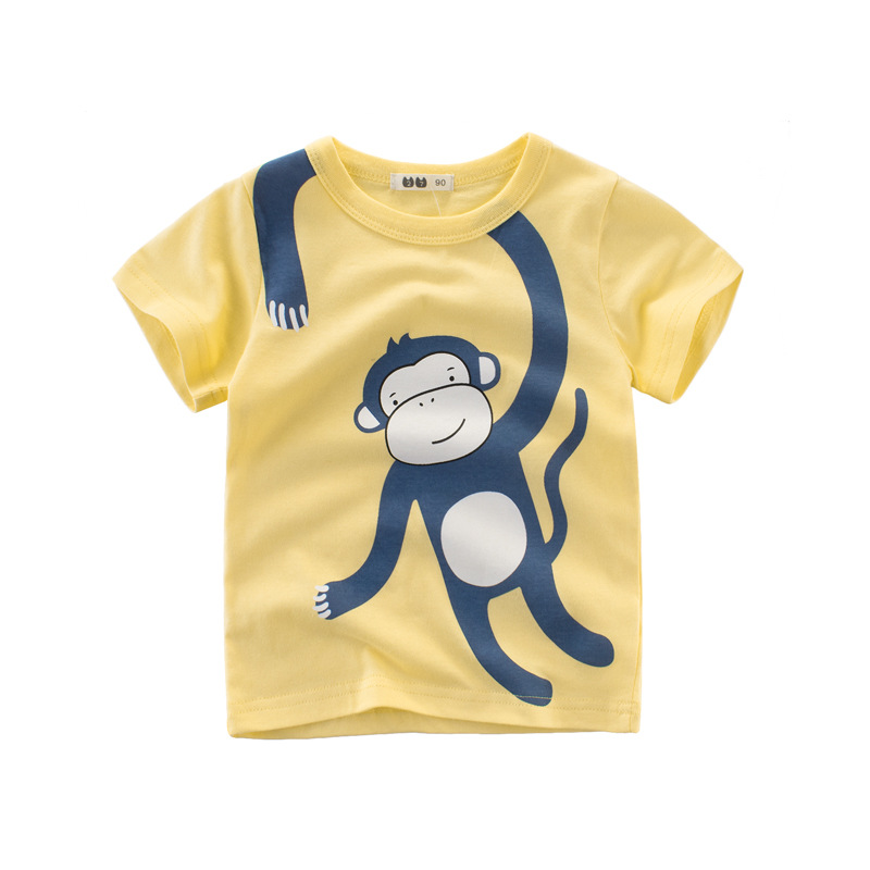 Boys Cute Cartoon Animal Pattern T-Shirt