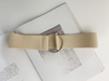 Women Simple Solid Color Elastic Elastic Round Buckle Webbing Belt ( 2 sets )