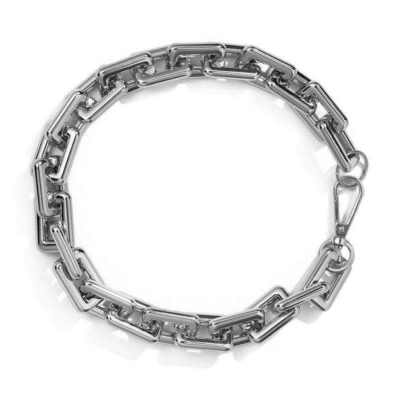 Exaggerated Thick Metal Chain Design Choker Necklace