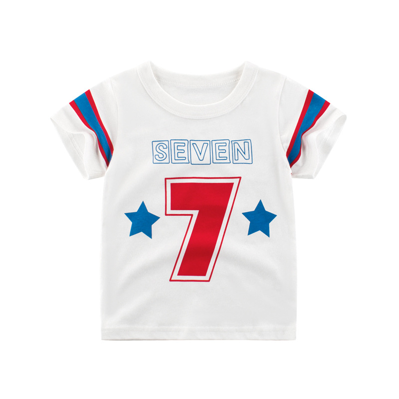 Boys Fashion Striped Letter Printed T-Shirt
