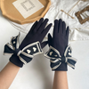 Women Fashion Simple Love Knitted Bowknot Gloves