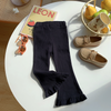Children Kids Toddlers Girls Solid Color Flared Leggings Pants