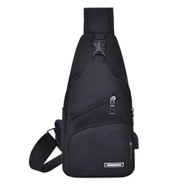 Men USB Charging Bag High Quality Travel Chest Pack