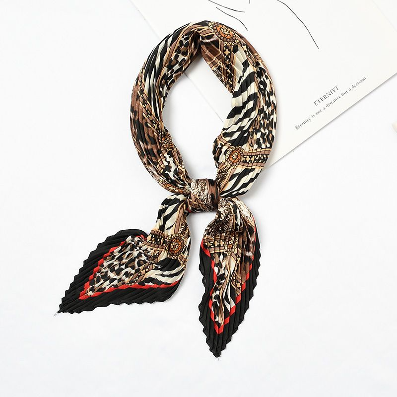 Vintage Pattern Women Geometric Leopard Print Square Scarf