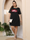 Plus Size Women Casual Sequin Lips Pattern Wavy Hem Short Sleeve Basic Dress