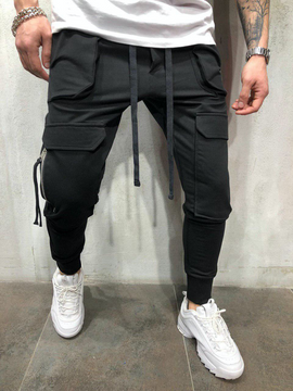 Men Fashion Multi Pocket Slim Pants