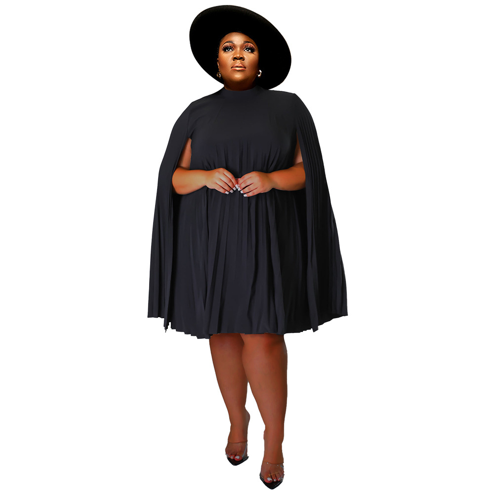 Plus Size Loose Casual Pleated Dress
