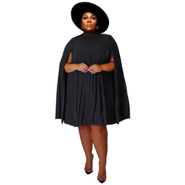 Plus Size Loose Casual Pleated Dress