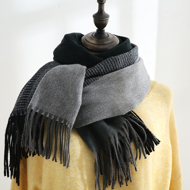 Women Autumn And Winter Warm Tassel Sweet Outer Shawl Scarf