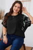 Women Summer Plus Size Solid Color Loose Short Sleeve Shirt