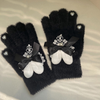 Women Winter Rabbit Ear Bow Fleece Gloves