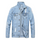 Men Cotton Ripped Denim Jacket