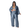 Plus Size Women Solid Color Lapel Long-Sleeved Top And Bra And Wide-Leg Pants Loose Casual Three-Piece Set