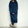 Women Long Sleeve Hooded Sweatshirt-Style Casual Dress