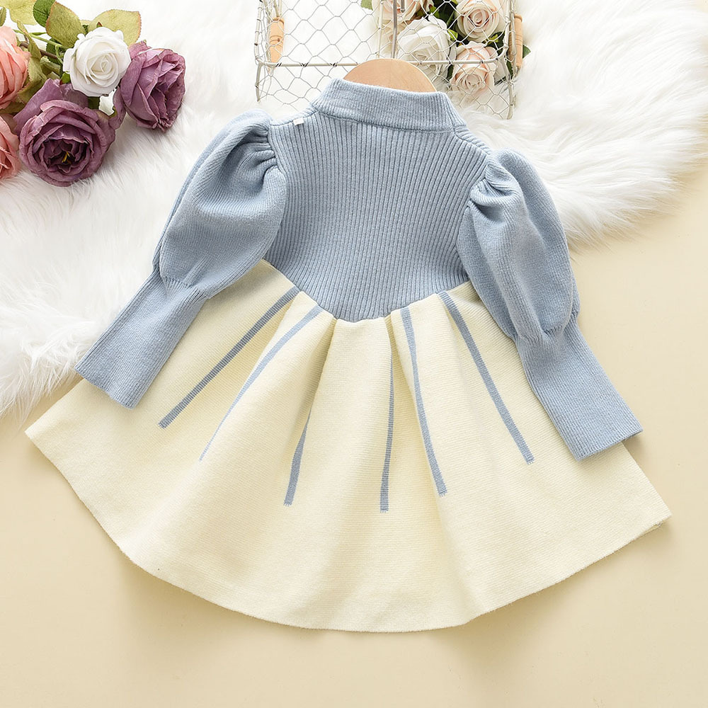 Children Kids Toddlers Girls Bow Knitted Dress