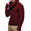 Men Autumn Winter Turtleneck Pullover Pocket Knitwear