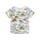Boys Basic Cartoon Car All Over Print Round Neck Short-Sleeved T-Shirt