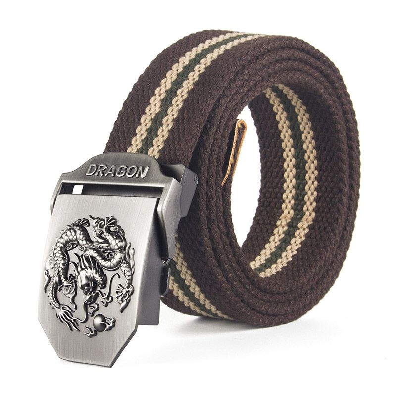 Fashion Army Fan Gift Accessory Durable Stripes Pattern Canvas Belt