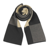 Men Winter Rectangle Colorblock Faux Cashmere Knit Scarf