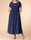 Plus Size Women'S Casual Basic Solid Color Round Neck Short Sleeve Maxi Dress