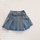 Kids Girls Sweet Solid Color Elastic Denim Pleated Skirt