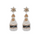 Women Personalized Creative Wedding Bridal Diy Hand-Woven Champagne Bottle Bead Earrings