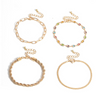 Fashion Colorful Gemstone Decor Bracelets Set
