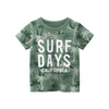 Boys Fashion Letter Pattern Color Stroke Design T-Shirt