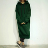 Women Long Sleeve Hooded Sweatshirt-Style Casual Dress