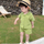 Children Kids Baby Fashion Boys Solid Color Lapel Shirt And Shorts 2pcs Set