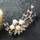 Imitation Pearl Decor Flower Pattern Rhinestone Alloy Brooch