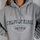 Women Letter Print Vintage Gray Warm Hoodies