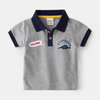 Kids Boys Cute Cartoon Dinosaur Pattern Lapel Short Sleeve T-Shirt