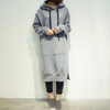 Women Long Sleeve Hooded Sweatshirt-Style Casual Dress