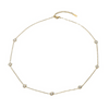 Women'S 14K Gold Plated Stainless Steel Metal Zircon Pendant Necklace