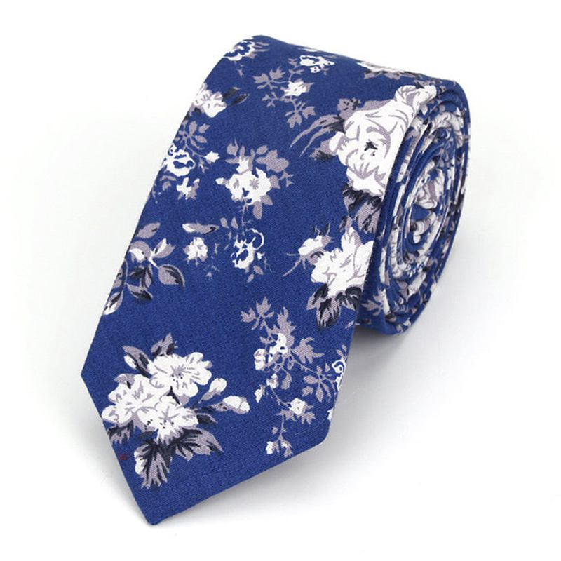 New Arrival Fashion Men Floral Printed Cotton Tie