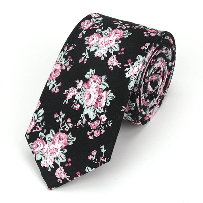 New Arrival Fashion Men Floral Printed Cotton Tie