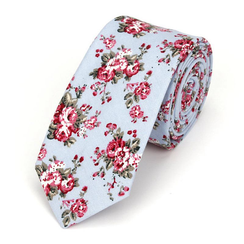 New Arrival Fashion Men Floral Printed Cotton Tie