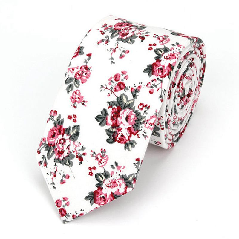 New Arrival Fashion Men Floral Printed Cotton Tie