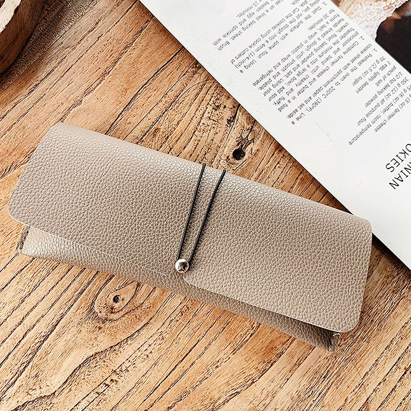 Solid Color Fashion String Pattern PU Sunglasses Holder