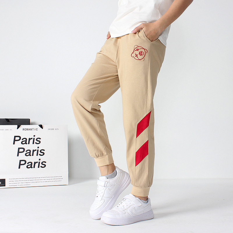 Kids Boys Casual Wide Striped Elastic Pants